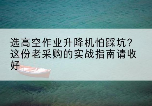 平果高空作业升降机厂家推荐-选高空作业升降机怕踩坑？这份老采购的实战指南请收好
